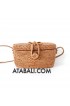 Ata mini coin bag with rattan strap